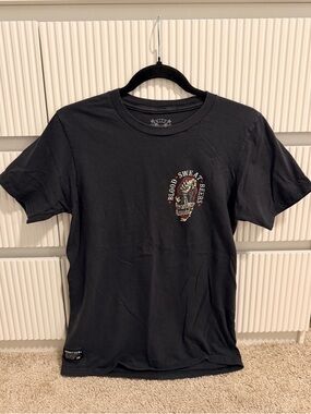 Dark Gray Short-Sleeve Crewneck Graphic Tee - Blood Sweat Beers